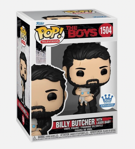 Funko Pop #1504 The Boys Billy Butcher with Laser Baby Funko Shop Exclusive + PoP Protector