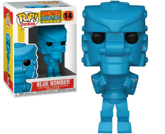 Funko Pop - 14 Retro Toys - Rock'em Sock'em - Blue Bomber Vinyl Figure + Protector