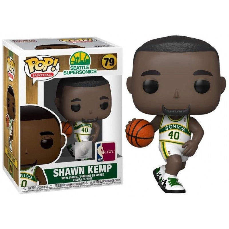 Funko POP! NBA Basketball - Seattle SuperSonics Shawn Kemp 79 + FREE PROTECTOR!