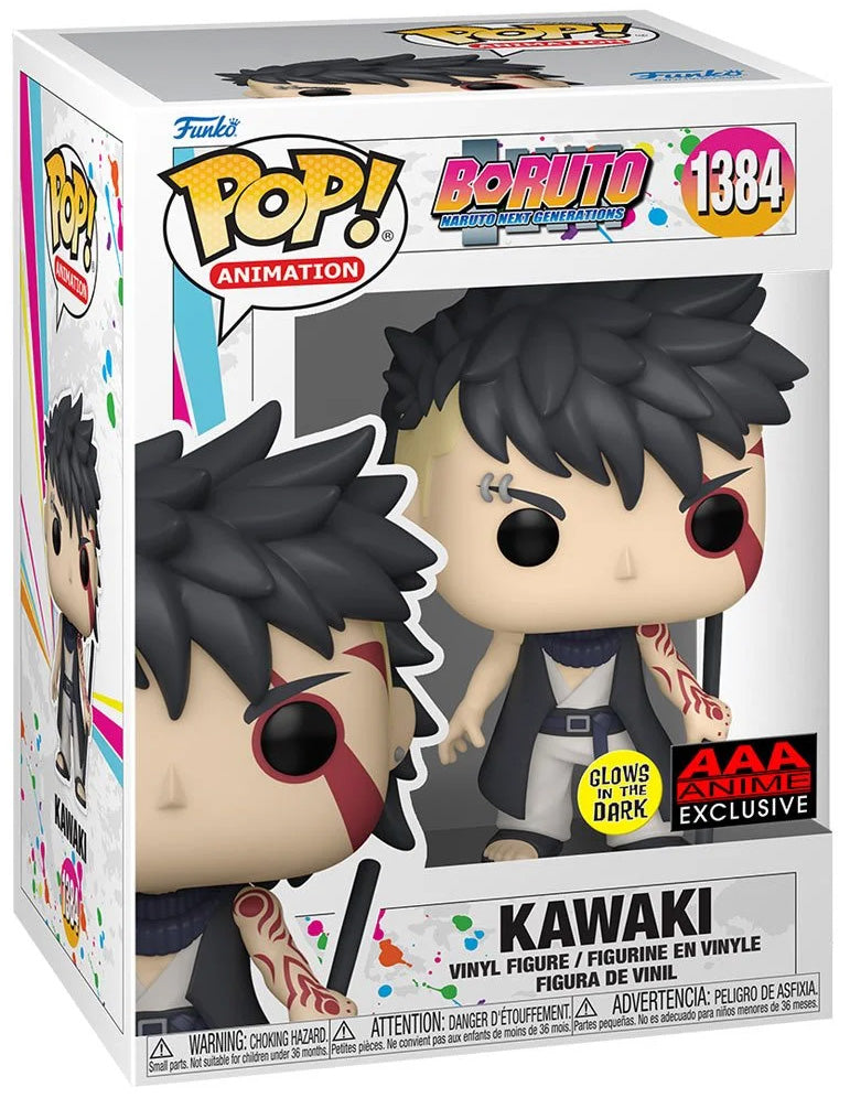 Funko POP! Animation: Boruto Naruto Next Generations #1384 - Kawaki AAA anime Exclusive GITD + protector!