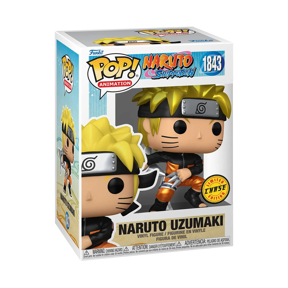 Naruto: Shippuden Naruto Uzumaki with Shuriken Chase Funko Pop! Vinyl Figure #1843 + Protector