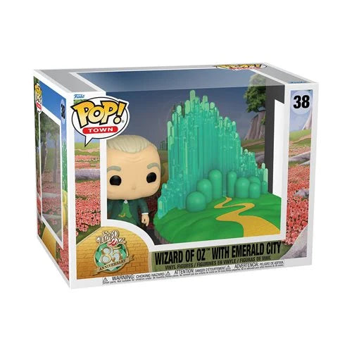 Preorder The Wizard of Oz 85th Anniversary Wizard of Oz with Emerald City Funko Pop! Town #38