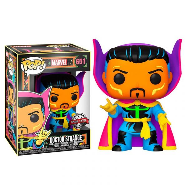 Funko POP! Marvel - Doctor Strange #651 BLACKLIGHT Special Edition + PROTECTOR!