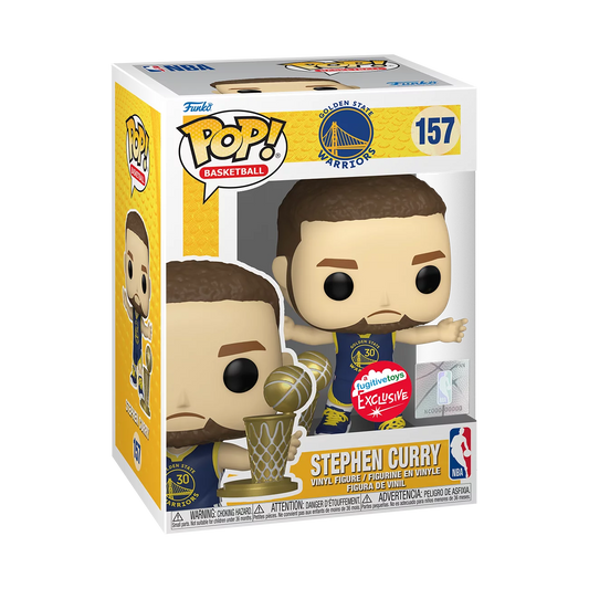 Funko Pop! NBA Golden State Warriors - Stephen Curry #157 Fugitive Toys Exclusive + Pop Protector