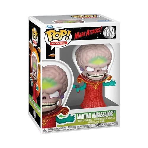 Preorder Mars Attacks Martian Ambassador Funko Pop! Vinyl Figure #1874 + PoP Protector