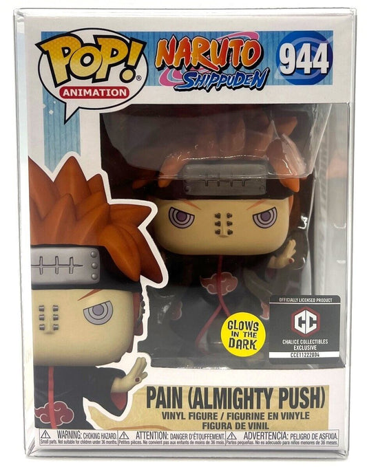 Funko Pop! Naruto Shippuden Pain Mighty Push Glow #944 Chalice Collectibles Exclusive with POP Protector