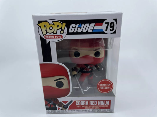 Funko Pop- COBRA RED NINJA #79 G.I. Joe Retro Toys Gamestop Exclusive Sticker + PoP Protector