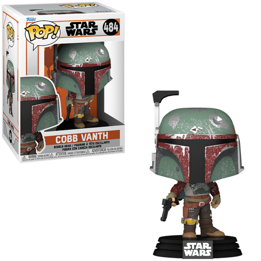 Funko Pop Star Wars Mandalorian Marshal Cobb Vanth #484 Vinyl Figure + PoP Protector