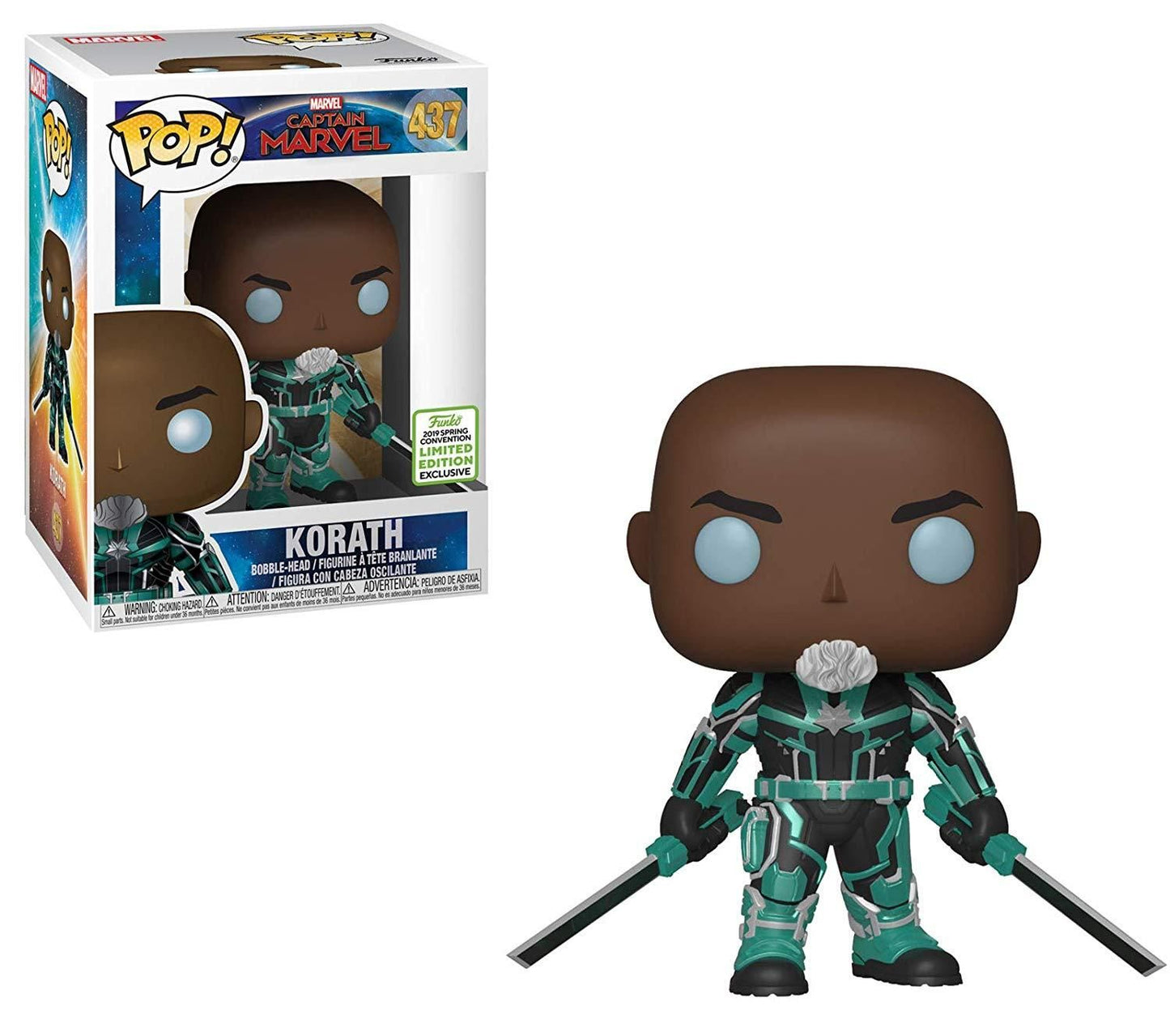 Funko POP! Captain Marvel: #437 - Korath Funko 2019 Spring Convention Exclusive (VAULTED) + PROTECTOR!