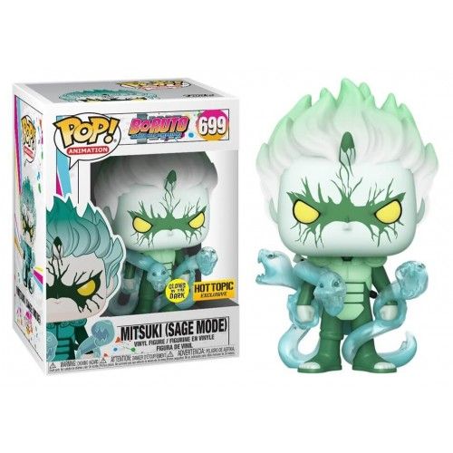 Funko POP! Animation: Boruto Naruto Next Generations: Mitsuki Sage Mode Hot Topic GITD Exclusive #699 + PROTECTOR!