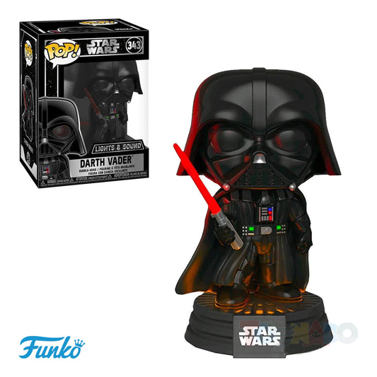Funko Pop! Star Wars Darth Vader (Electronic Lights & Sound) 343 + Free Protector