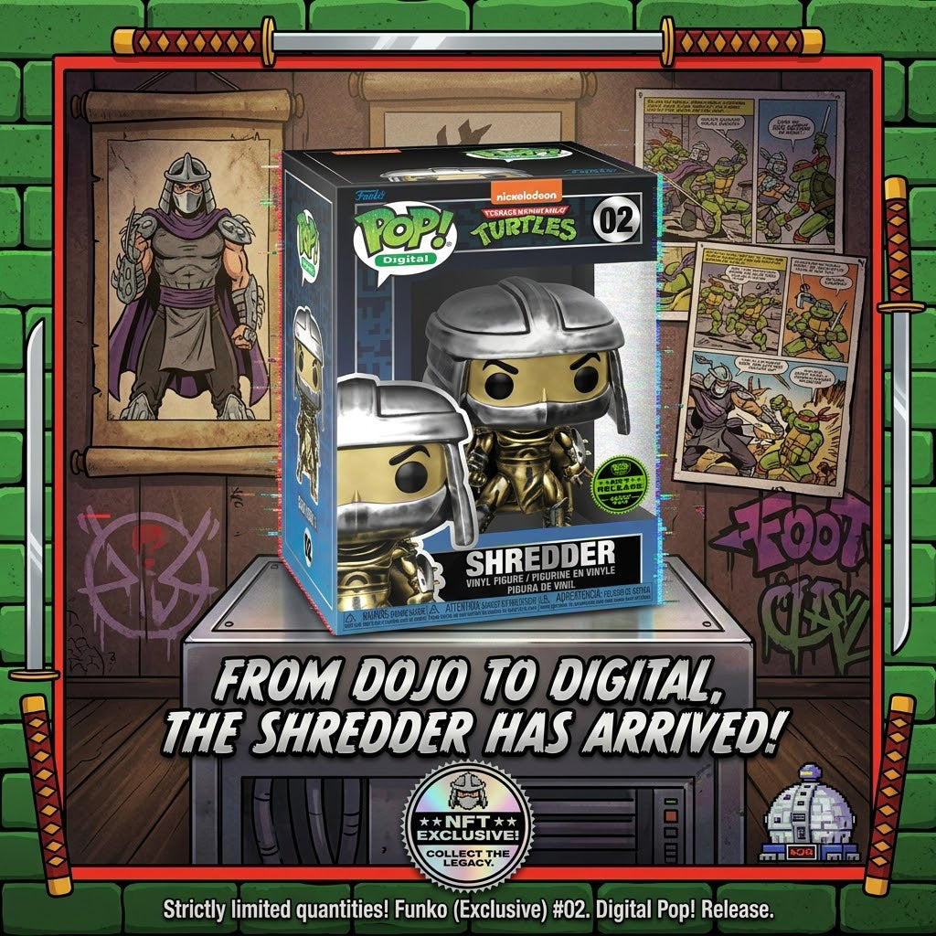 Funko Pop! Digital- TMNT: Shredder #02 LE 1/1467 PCs. New with Hard Stack
