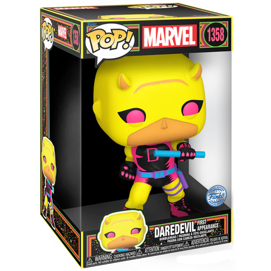 Preorder Daredevil - Daredevil (First Appearance) Blacklight 10" Jumbo Pop! Vinyl Figure