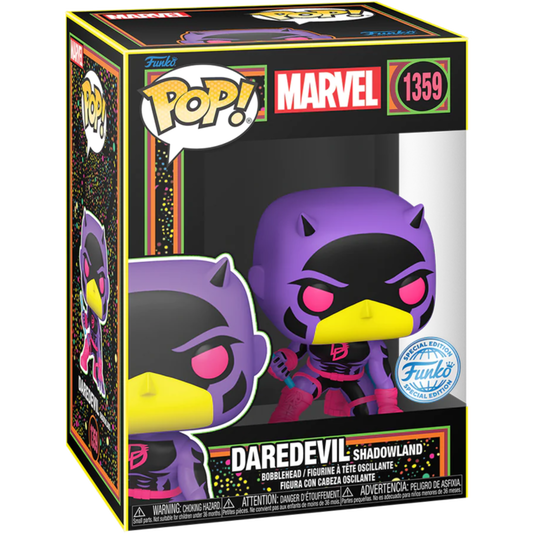 Preorder 1359 Daredevil - Daredevil (Shadowland) Blacklight Pop! Vinyl Figure + PoP Protector