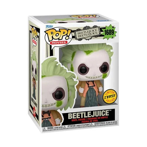 Preorder Beetlejuice 2 Beetlejuice Chase Funko Pop! Vinyl Figure #1689 + PoP Protector