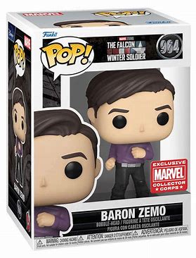 Funko POP! Marvel: The Falcon Winter Soldier #964 - Baron Zemo Marvel Collector Corps + PROTECTOR!
