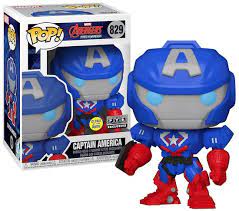 Funko POP! Avengers Mecha Strike - Captain America FYE GITD #829 + PROTECTOR!