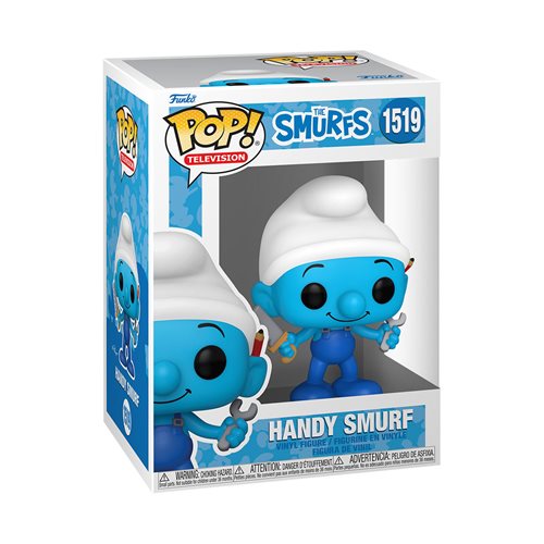 The Smurfs Classic Handy Smurf Funko Pop! Vinyl Figure #1519 + PoP Protector