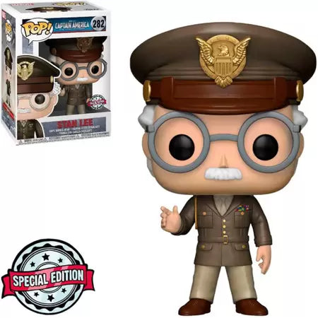 Funko POP! Captain America The First Avenger Marvel #282 - Stan Lee Special Edition + PROTECTOR!
