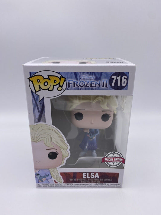 Funko Pop Elsa #716 Disney Frozen II Movie Princess Vinyl Figure Special Edition + PoP Protector