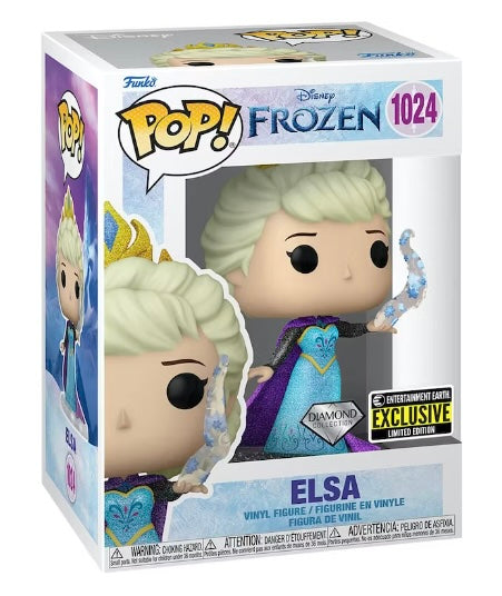 Funko Pop! Disney Frozen Elsa Diamond Collection Entertainment Earth Exclusive Figure #1024