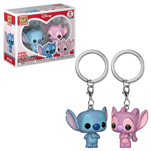 Lilo & Stitch Angel and Stitch Funko Pocket Pop! Key Chain 2-Pack