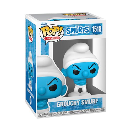 The Smurfs Classic Grouchy Smurf Funko Pop! Vinyl Figure #1518 + PoP Protector