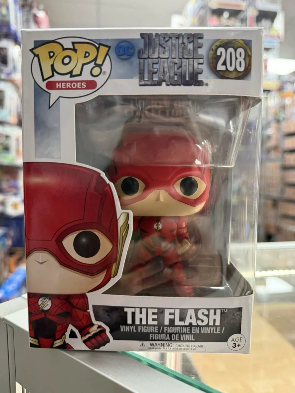 Funko Pop! The Flash #208 Heroes DC Justice League Vinyl Figure + PoP Protector