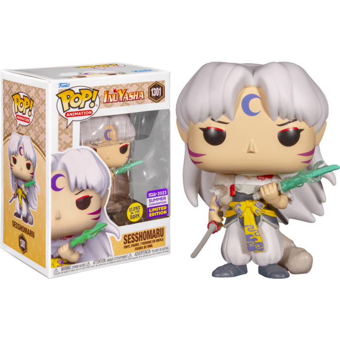 Funko Pop! InuYasha - Sesshomaru Glow-in-the-Dark Funko 2023 Summer Convention Exclusive 1301 + Protector