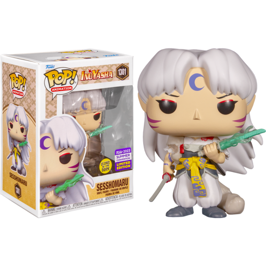 Funko Pop! InuYasha - Sesshomaru Glow-in-the-Dark Funko 2023 Summer Convention Exclusive 1301 + Protector