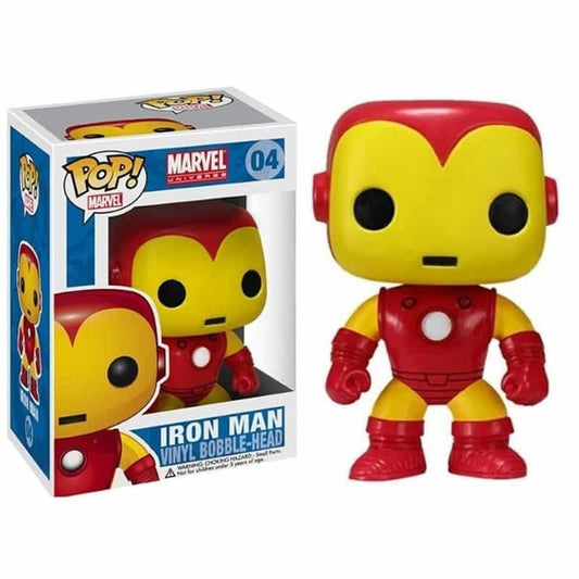 Funko POP! Marvel #04 - Iron Man Vinyl Bobble Head + PROTECTOR! (VAULTED)