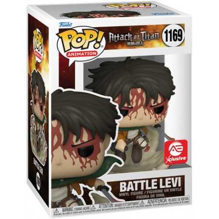 Funko POP! Animation: Attack On Titan - Battle Levi AE Exclusive #1169 + PROTECTOR!