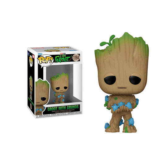 Funko POP! Marvel Studios I am Groot #1194 - Groot with Grunds + PROTECTOR!