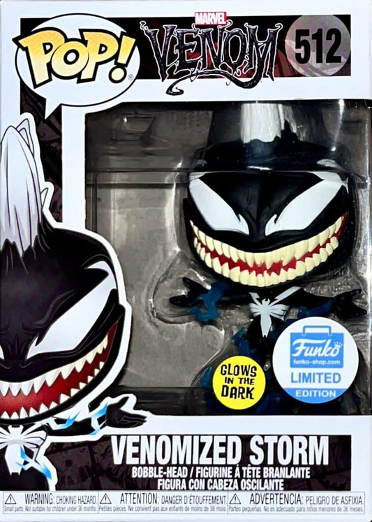 Funko Pop! Marvel Venom - Venomized Storm 512 Glows in the Dark Funko Shop Exclusive + Free Protector