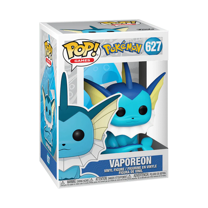 Funko POP! Games: Pokemon #627 Vaporeon + Protector!