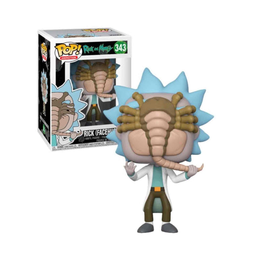 Funko Pop! Animation: Rick and Morty - Rick (Facehugger) 343 GameStop Exclusive + PoP Protector