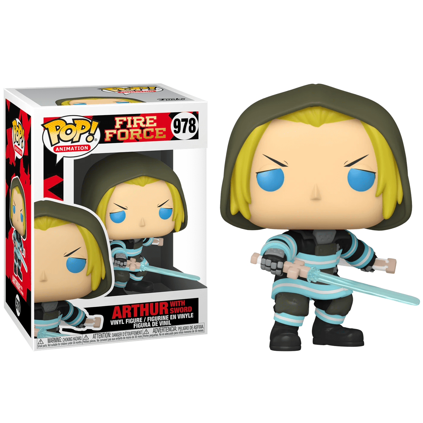 Funko POP! Animation: Fire Force #978 - Arthur with sword + PROTECTOR!