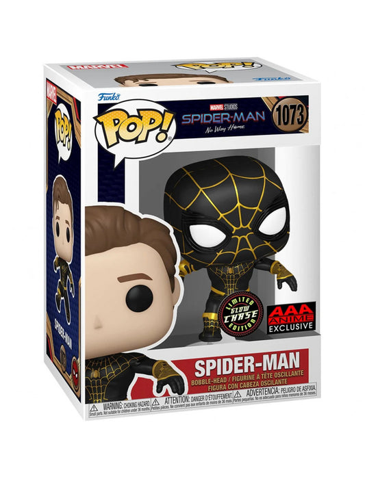 Funko Pop! Spider-Man No Way Home #1073 - Spider-Man AAA anime Exclusive GITD CHASE + PROTECTOR!