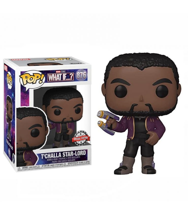 Funko POP! WHAT IF...? T'challa Star lord #876 Special Edition + PROTECTOR!