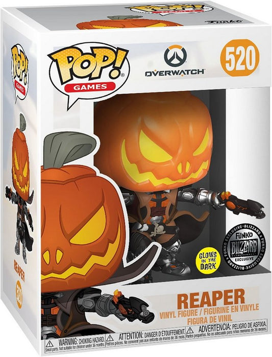 Funko POP! Games: Overwatch #520 Reaper Funko Blizzard GITD + Protector!