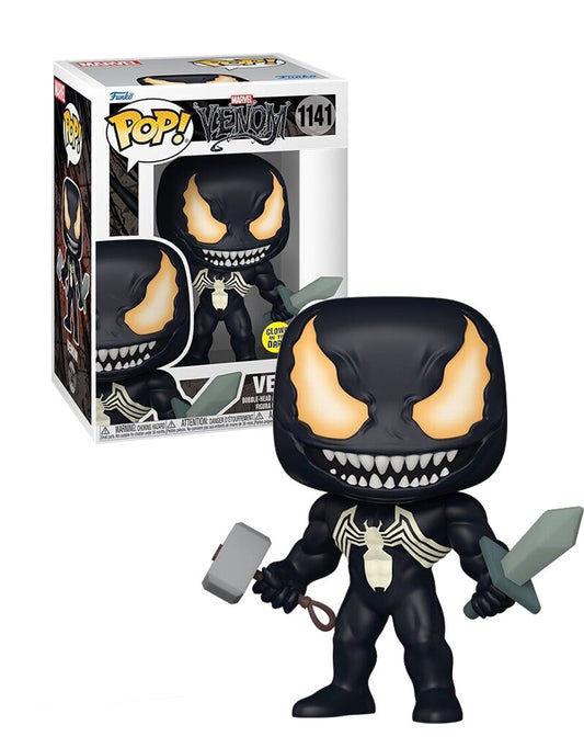 Funko POP! Marvel: #1141 Venom GITD Funko Shop Exclusive + PROTECTOR!