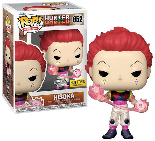 Funko POP! Animation: Hunter X Hunter - Hisoka Hot Topic Diamond Exclusive #652 + Free Protector!
