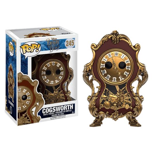 Funko Pop! Disney Beauty and the Beast - Cogsworth + Free Protector (VAULTED)