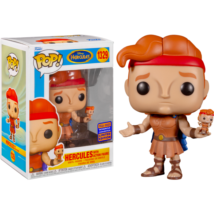 Disney - Hercules with Action Figure #1329 WONDERCON 2023 Funko Pop Vinyl NEW