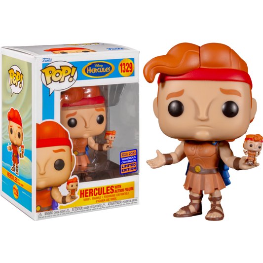 Disney - Hercules with Action Figure #1329 WONDERCON 2023 Funko Pop Vinyl NEW