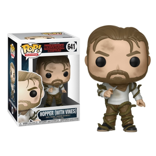 FUNKO POP! STRANGER THINGS HOPPER (WITH VINES) #641 + POP PROTECTOR (VAULTED)