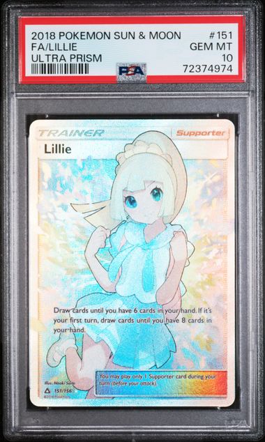 Pokemon TCG! 2018 POKEMON SUN & MOON ULTRA PRISM #151 FA/LILLIE ULTRA PRISM PSA 10