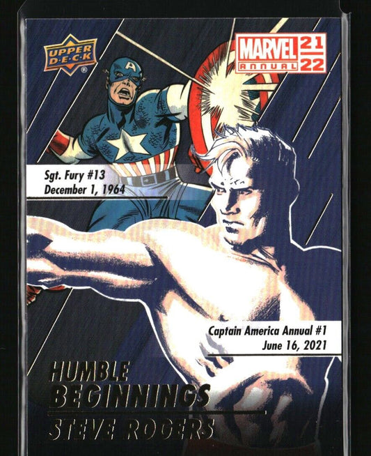 2021-22 Upper Deck Marvel Annual "Humble Beginnings" Steve Rogers #HB-9