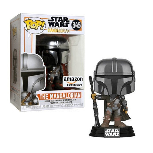 Funko Pop! Star Wars The Mandalorian 345 Amazon Exclusive + Free Protector