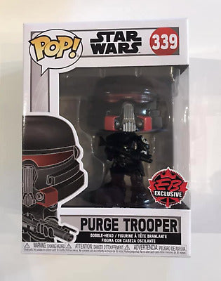 Funko Pop! Star Wars Purge Trooper 339 EB Exclusive (small box tear) + Pop Protector